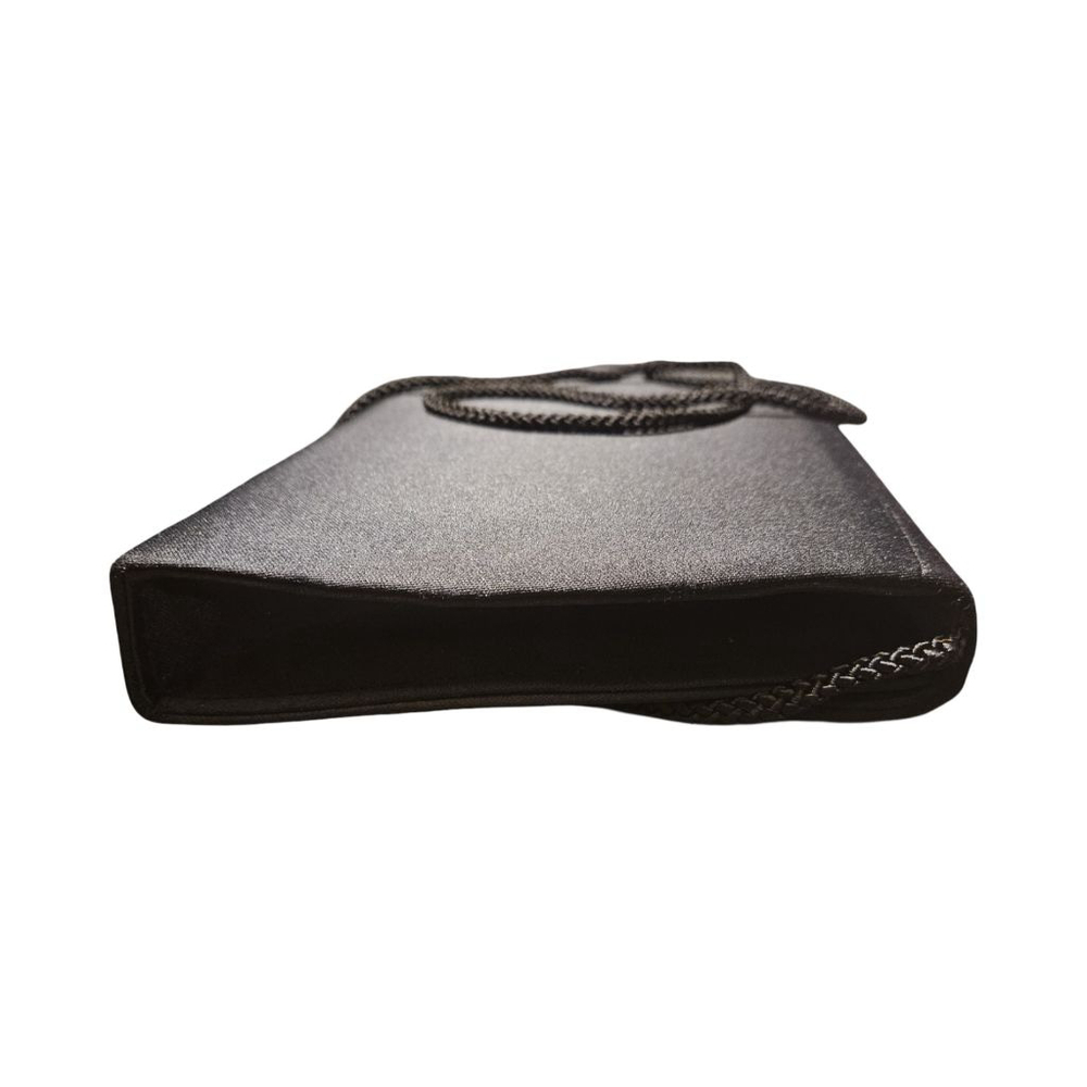 Carla Marchi | Butterfly Beaded Black Evening Clutch with Braided Strap - Picture 9 of 10